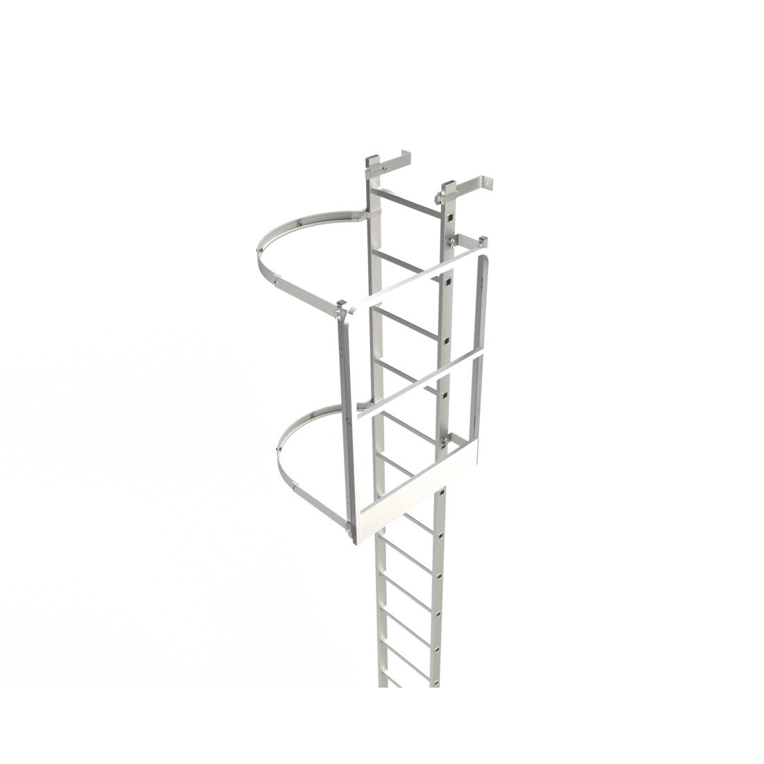 Échelle à crinoline hauteur 5000 mm sortie latérale NF E85-016