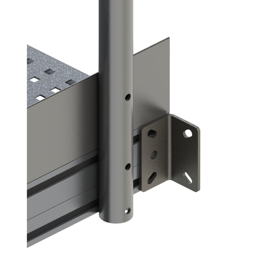 Escalier industriel avec plate-forme 60° Largeur 800 mm