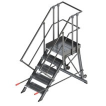 Marchepied roulant sur 2 roues 45° largeur 800 mm