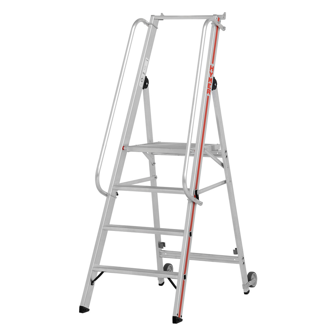 Plate-forme roulante avec main-courante