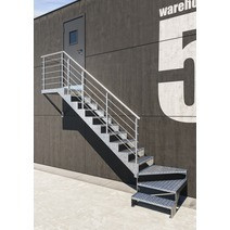 Escalier extérieur à double limon latéral GEMMA ZINC