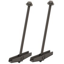 CONEKT Lot de 2 chevilles à bascules inox